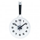 Часы настенные сковорода 25х43см, копр. серый с белым, ручка черная "Рубин" (2543-002)