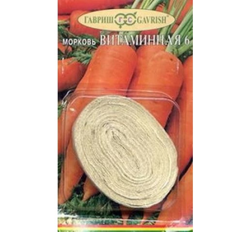 Морковь Витаминная 6 (лента) 8м (Аэлита)