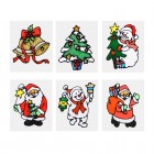 Наклейка ПВХ "Снеговик, Дед Мороз, елка" 15х24см, 6 дизайнов