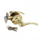 Ручка-защелка дверная "S-Locked" с цилиндровым механизмом, ручки (золото), 3 ключа (23-01 ET PB
)