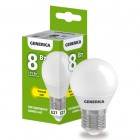 Лампа LED G45 шар 8Вт 230В 3000К E27 GENERICA (LL-G45-08-230-30-E27-G)